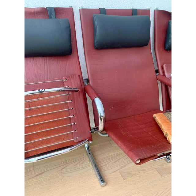 Bauhaus Cinema Series Chrome & Leather Armchair Bench Cinema by Pfalzberger, 1970s For Sale - Image 7 of 18