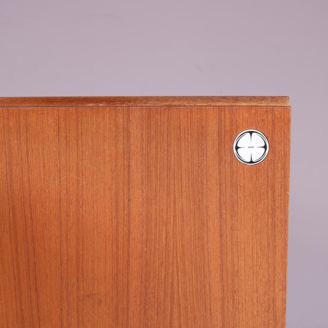 Vintage German Teak Sideboard on Black Metal Base by Dieter Wäckerling for Behr, 1950s For Sale - Image 12 of 13