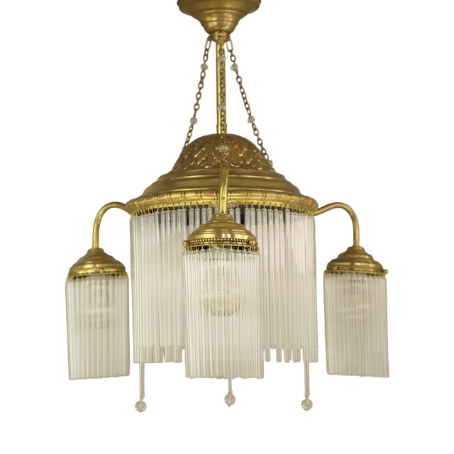 Viennese Coffee House Hanging Lamp, 1919 For Sale