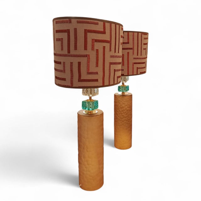 Murano Glass Labyrinth Lamps, 1980s, Set of 2 For Sale - Image 3 of 5