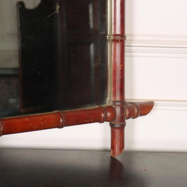 French Faux Bamboo Mirror, 1890s For Sale - Image 5 of 6