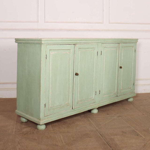 Large English Painted Buffet, 1890s For Sale - Image 9 of 13