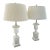Vintage Italian Borgese White Neoclassical Style Plaster Lamps - A Pair For Sale