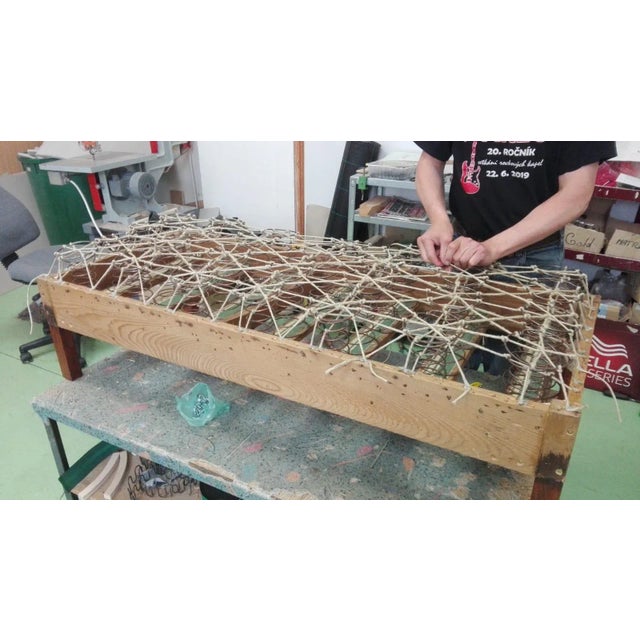 Czechoslovakian Art Deco Sheepskin Ottoman, 1930s For Sale - Image 14 of 17