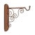 Beautiful hand crafted iron scroll design vintage wall bracket with rusted finish. Perfect for hanging lights or plants...