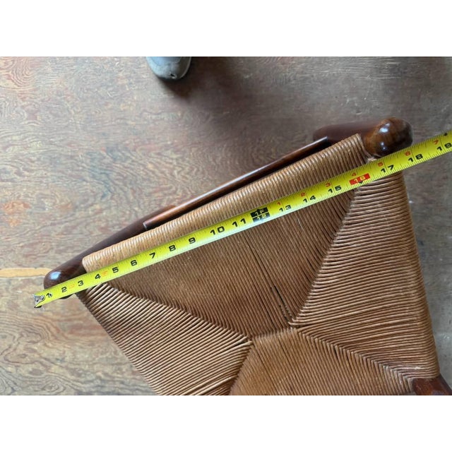 Vintage Early American Shaker Rustic Style High Ladder Back Dinning Chairs , Possibly by Clore For Sale - Image 13 of 17