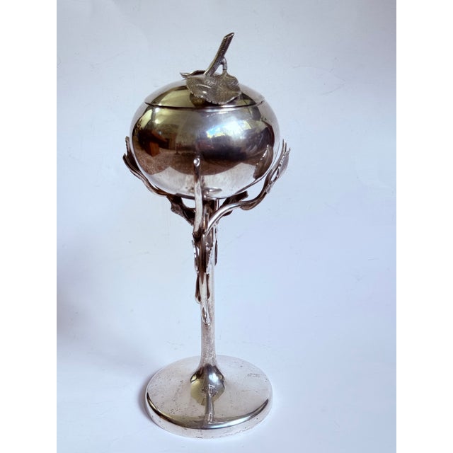 Vintage Mid-Century French Silver-Plated Bloody Mary Accessory / Celery Salt Lidded Box by Armand Verrières For Sale - Image 4 of 11