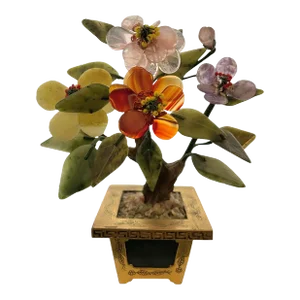 Vintage Miniature Hard Stone Jade Tree