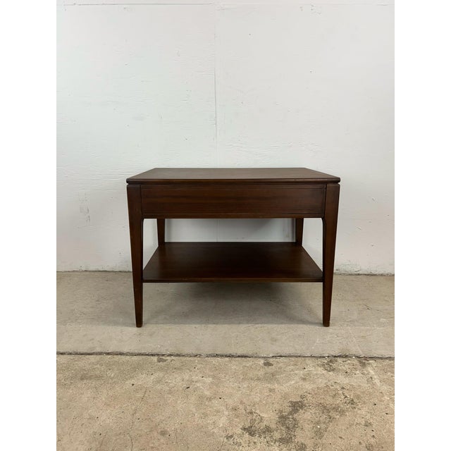Mid Century Modern End Table With One Drawer by Mersman For Sale - Image 9 of 12