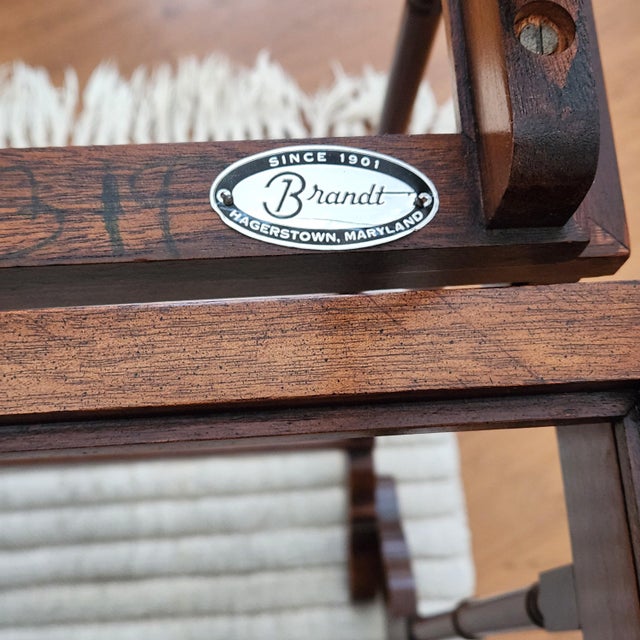 Vintage Brandt Furniture, Four Glass Top Nesting Tables (A Quartetto), Antique Mahogany Finish For Sale - Image 13 of 16