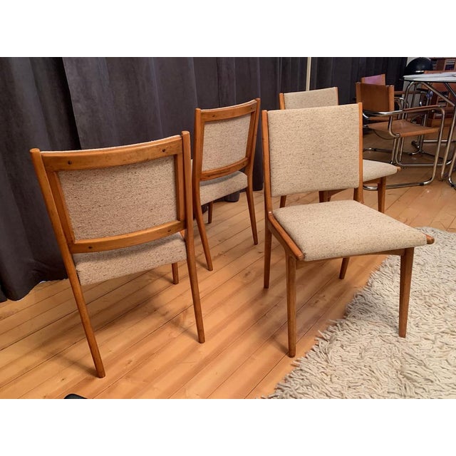 Vintage Swedish Cane Back Chairs by Jens Risom for JO Carlssons, 1950s, Set of 4 For Sale - Image 13 of 18