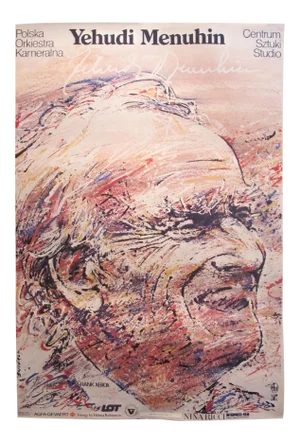 1984 Original Polish Poster, Yehudi Menuhin (Conductor)