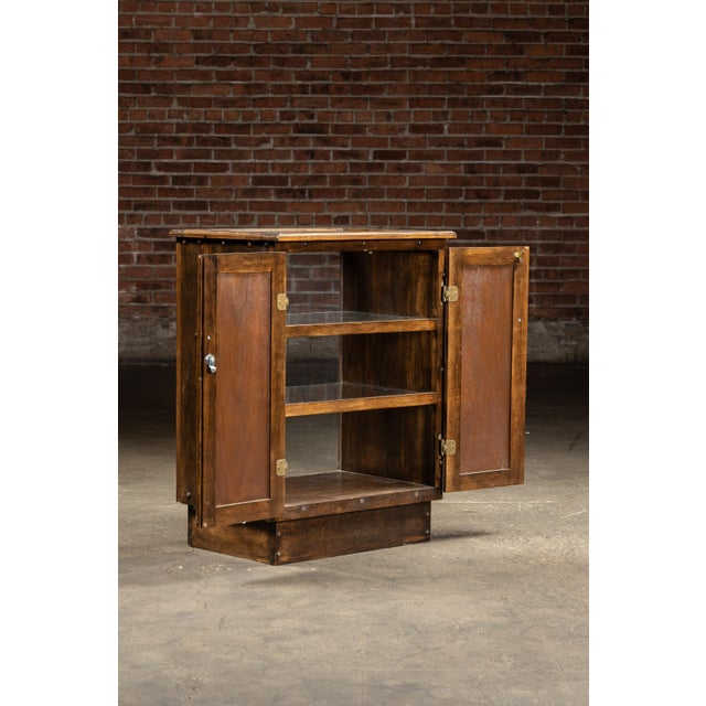 Antique Wooden Display Cabinet With Glass Top For Sale - Image 4 of 7