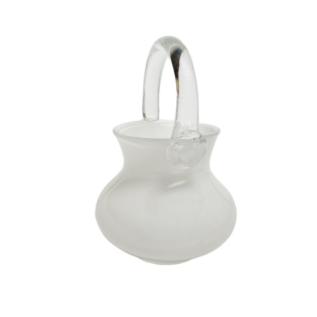 Glass Basket from HSG Tarnowiec, Poland, 1970s For Sale - Image 4 of 7