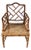 Mid 20th Century Hollywood Regency Chinese Chippendale Faux Bamboo Armchair For Sale