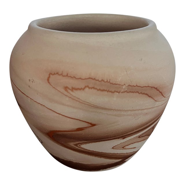 1940s Nemadji Pottery Vase For Sale