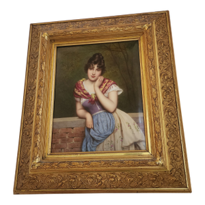 KPM Porcelain Painting of a Beauty by Deininger