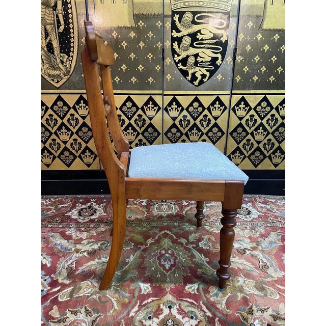 Brown English Dining Chairs, Set of 6 For Sale - Image 8 of 9