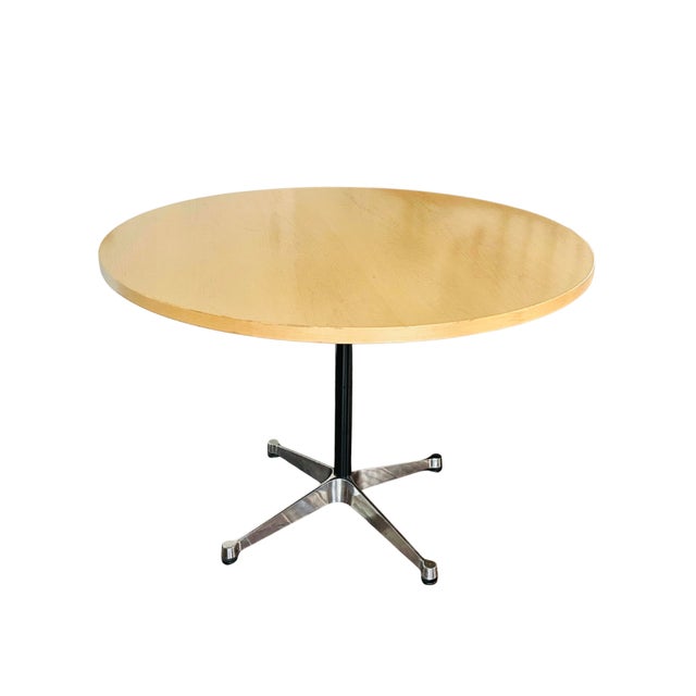 Eames Round Table by Charles & Ray Eames for Herman Miller – Mid-Century Modern Table with Contract Base – Iconic Designer...