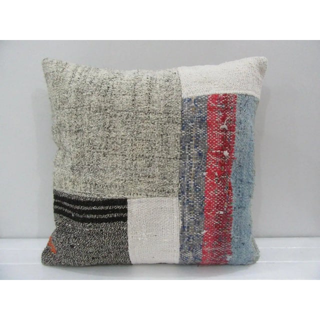 Handmade Patchwork Turkish Kilim Pillow Cover For Sale - Image 4 of 4