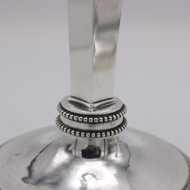 Pair of Empire Period Silver Candlesticks England circa 1820 For Sale - Image 13 of 18