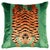 Abstract Schumacher x Johnson Hartig Jokhang Tiger Velvet 18" Pillow in Green For Sale - Image 3 of 3
