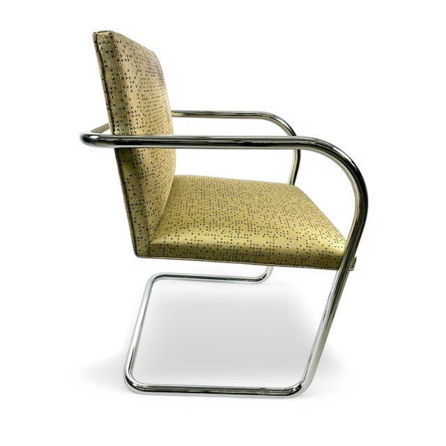 Knoll Brno Chrome Tubular Chairs by Mies Van Der Rohe Armchair For Sale In New York - Image 6 of 7