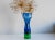 Mid-Century Modern Scandinavian Bright Blue and Emerald Green Glass Vase from Borgström Åseda, Sweden For Sale - Image 10 of 11