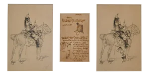 Edouard Detaille (1849-1912) Drawing, Etching and Illustrated Letter C.1875