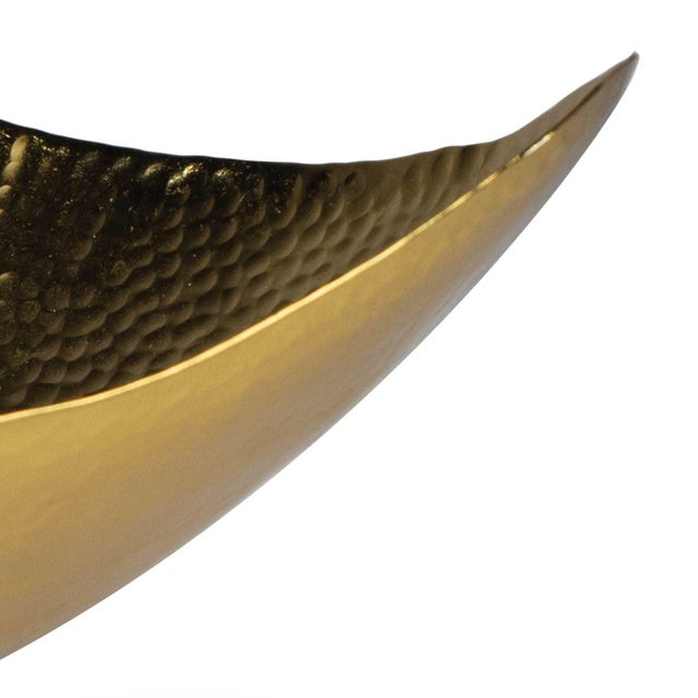 Brass Regina Andrew Milo Steel Bowl, Brass, Large For Sale - Image 8 of 9