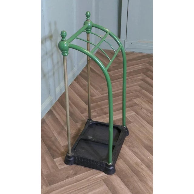 Victorian Brass and Cast Iron Umbrella Stand For Sale - Image 4 of 8