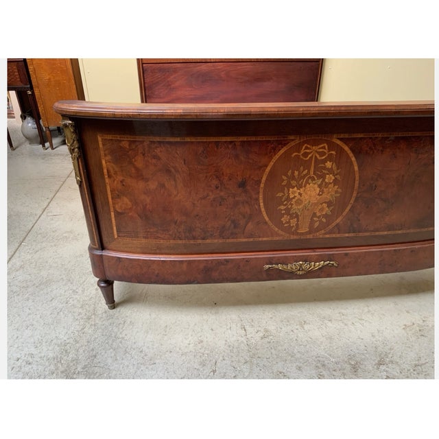 Antique Art Nouveau Ornate Bed, 1910 For Sale - Image 3 of 9