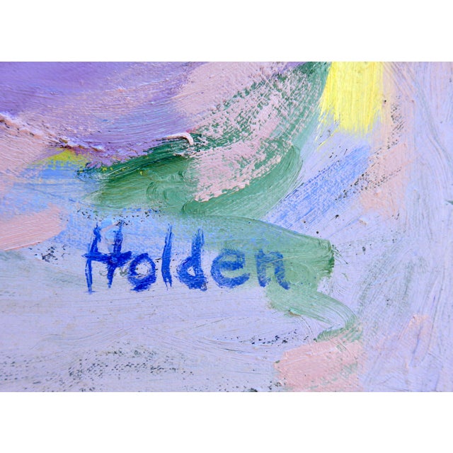 Blue "Lily Pond " Monumental Landscape Oil Painting For Sale - Image 8 of 9