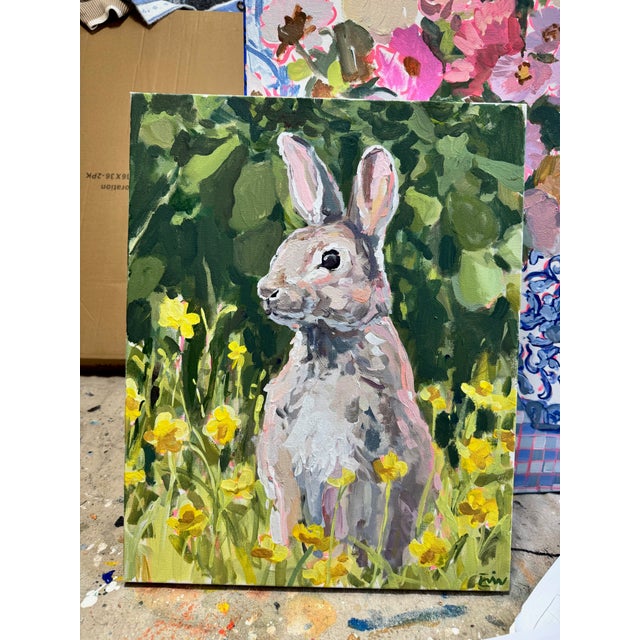 Bunny Painting II by Erin Tapp For Sale In Atlanta - Image 6 of 9