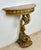 Wood Italian Giltwood Demi-lune Table with Marble Top, Mid-20th Century For Sale - Image 7 of 11