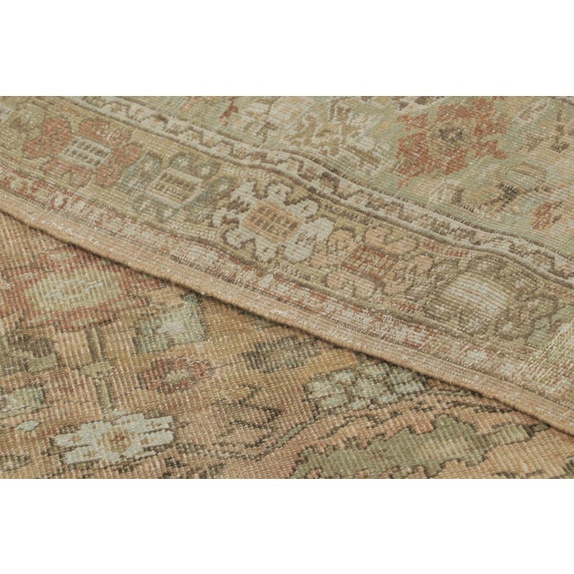 Textile Antique Turkish Ghiordes Rug in Beige & Celadon Floral Field - Rug & Kilim For Sale - Image 7 of 7