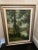 Offered is a vintage framed landscape oil print on canvas. This piece features a timeless scene with neutral colors and a...