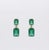 2020s Natural 4.57cts Emerald & 0.08cts Diamond Earring in 14k Gold For Sale - Image 5 of 8