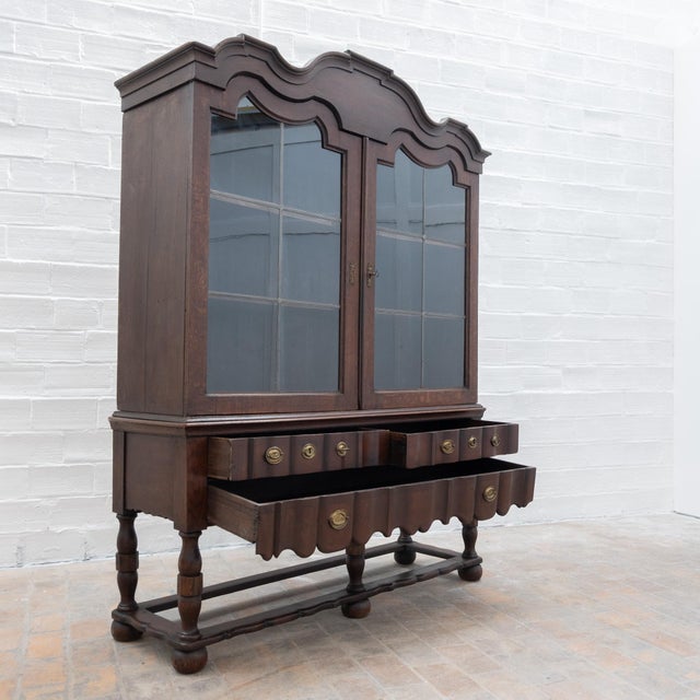 Early 19th Century Antique Dutch Oak Cabinet, 1800 For Sale - Image 5 of 18