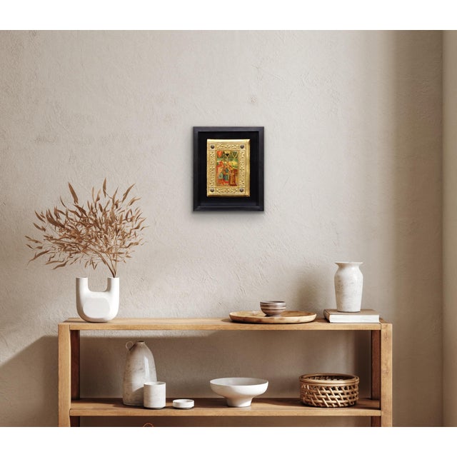 Icilio Federico Joni, Painted Gesso, Gilt and Wood Tavolette Book Cover Binding, 1890s, Oil & Cedar & Gesso For Sale - Image 10 of 18