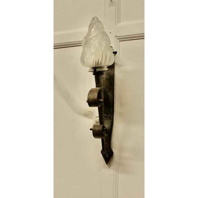 French Gothic Iron Wall Light, 1890s For Sale - Image 4 of 11