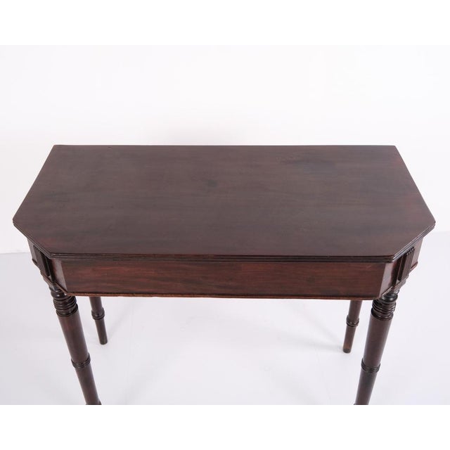 Mahogany Games Table with Turned Tapered Legs, 1880s For Sale - Image 5 of 7