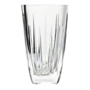 2000s Rogaska “Soho” Crystal Vertically Cut Heavy Table Vase