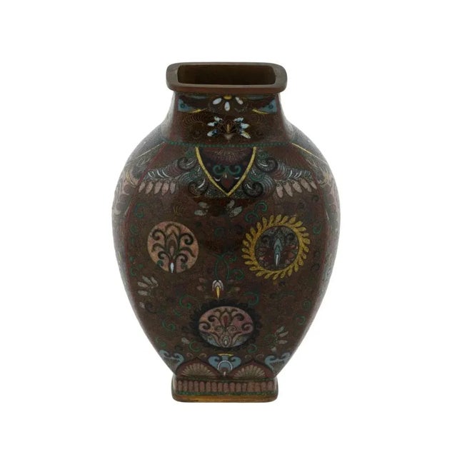 Antique Meiji Japanese Cloisonne Goldstone Enamel Dragon Vase Attributed to Honda For Sale In New York - Image 6 of 9