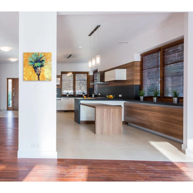 Textile ''Lemon Sizzle Palm'' Original Artwork by Kathleen Keifer For Sale - Image 7 of 9