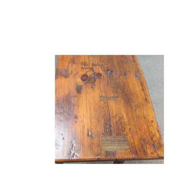 Wood Pennsylvania Heritage Console Table, Hemlock and Wormy Chestnut For Sale - Image 7 of 8