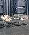 Space Age Chrome, Glass and White Leather Dining Room Set by Euro Steel, 1970s, Set of 5 For Sale - Image 16 of 18