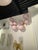 Pair of Murano Pink Cloud Sconces. Perfect for todays modern designs. 16h x 11w x 6d