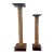 Vintage Coastal Bamboo, Cane & Steel Architectural Candlesticks - Pair For Sale