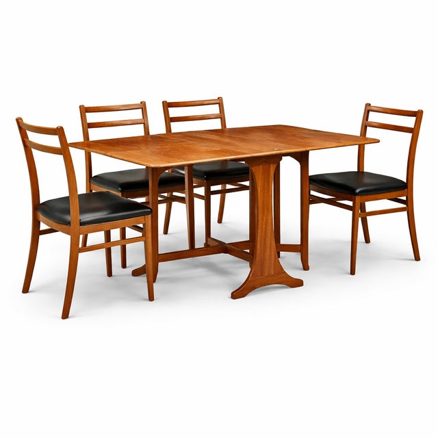 Mid-Century Fresco Drop Leaf Dining Table and Chairs from G-Plan, 1970s, Set of 5 For Sale - Image 14 of 14
